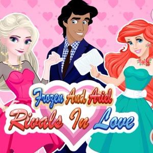 Frozen And Ariel Rivals In Love - Play Frozen And Ariel 