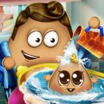 Pou Baby Bathing